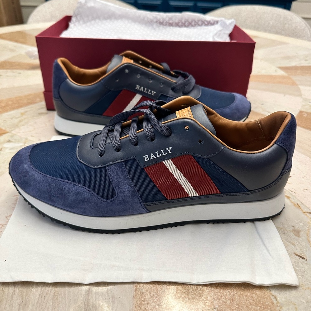 New Bally Blue and Red Sneakers